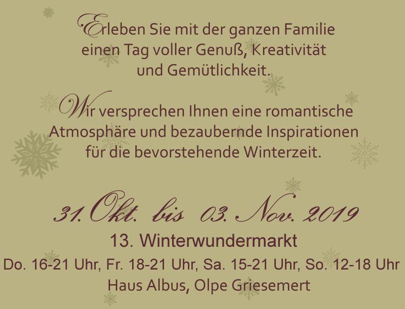 2. Wintermarkt auf der Griesemert